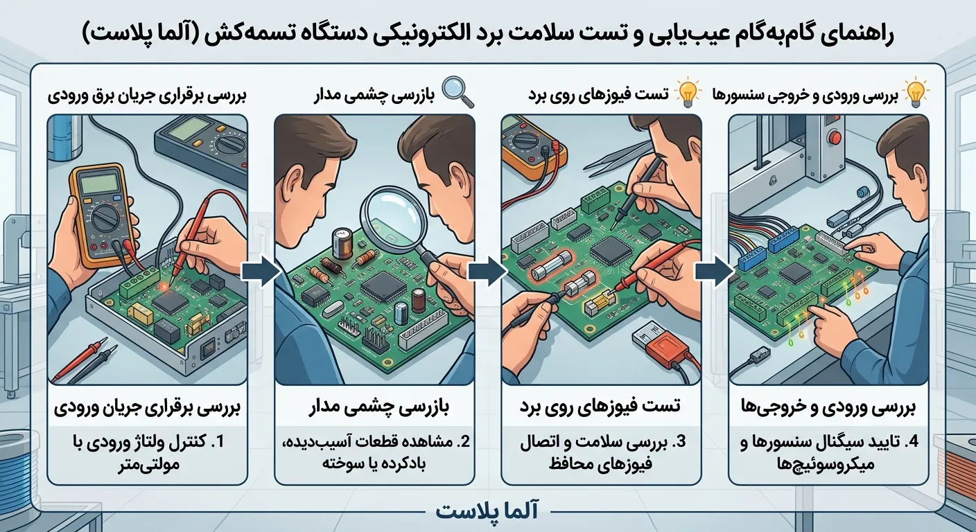 راهنمای گام‌به‌گام عیب‌یابی و تست سلامت برد